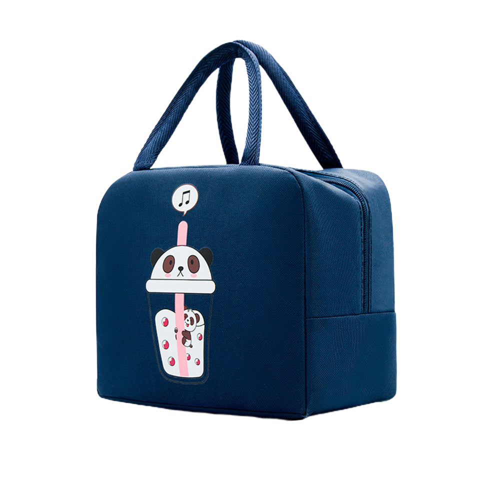 2X Insulated Lunch Bag Pink Navy Blue Small Size