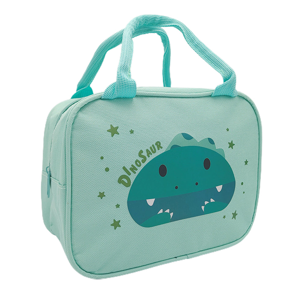 2X Insulated Lunch Bag Green Grey Small Size
