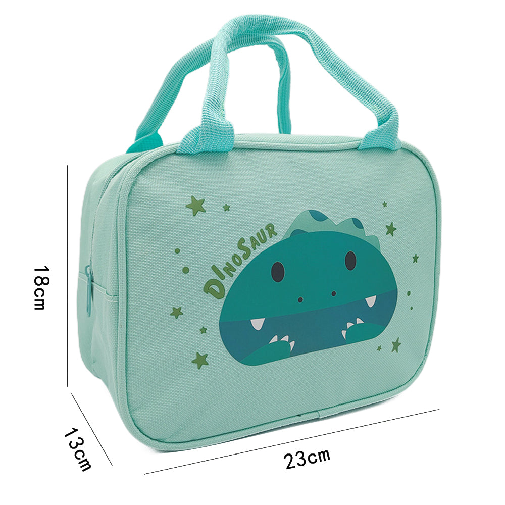 2X Insulated Lunch Bag Green Grey Small Size