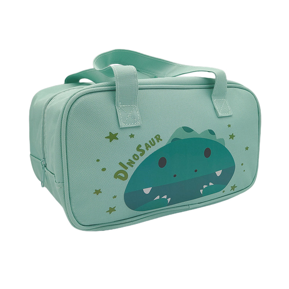2X Insulated Lunch Bag Green Blue Large Size