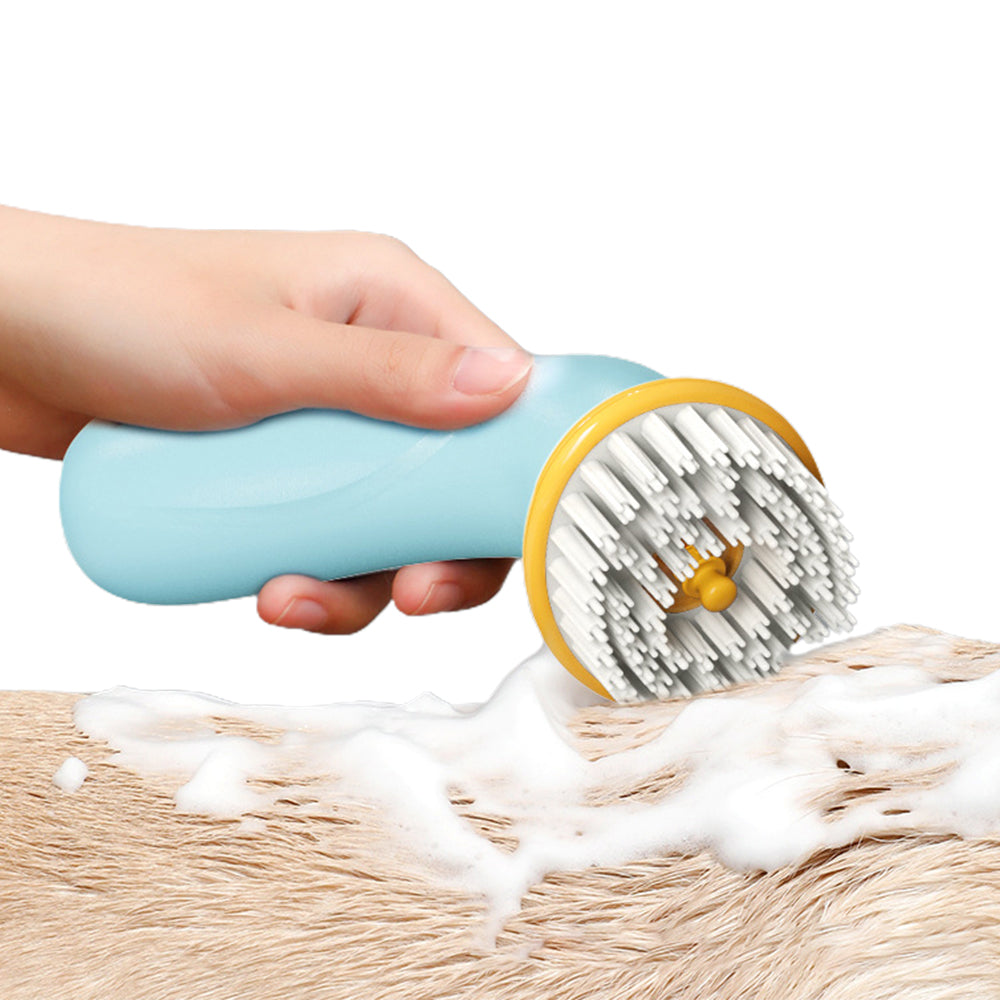 1X Pet Bath Grooming Brush with Shampoo Dispenser