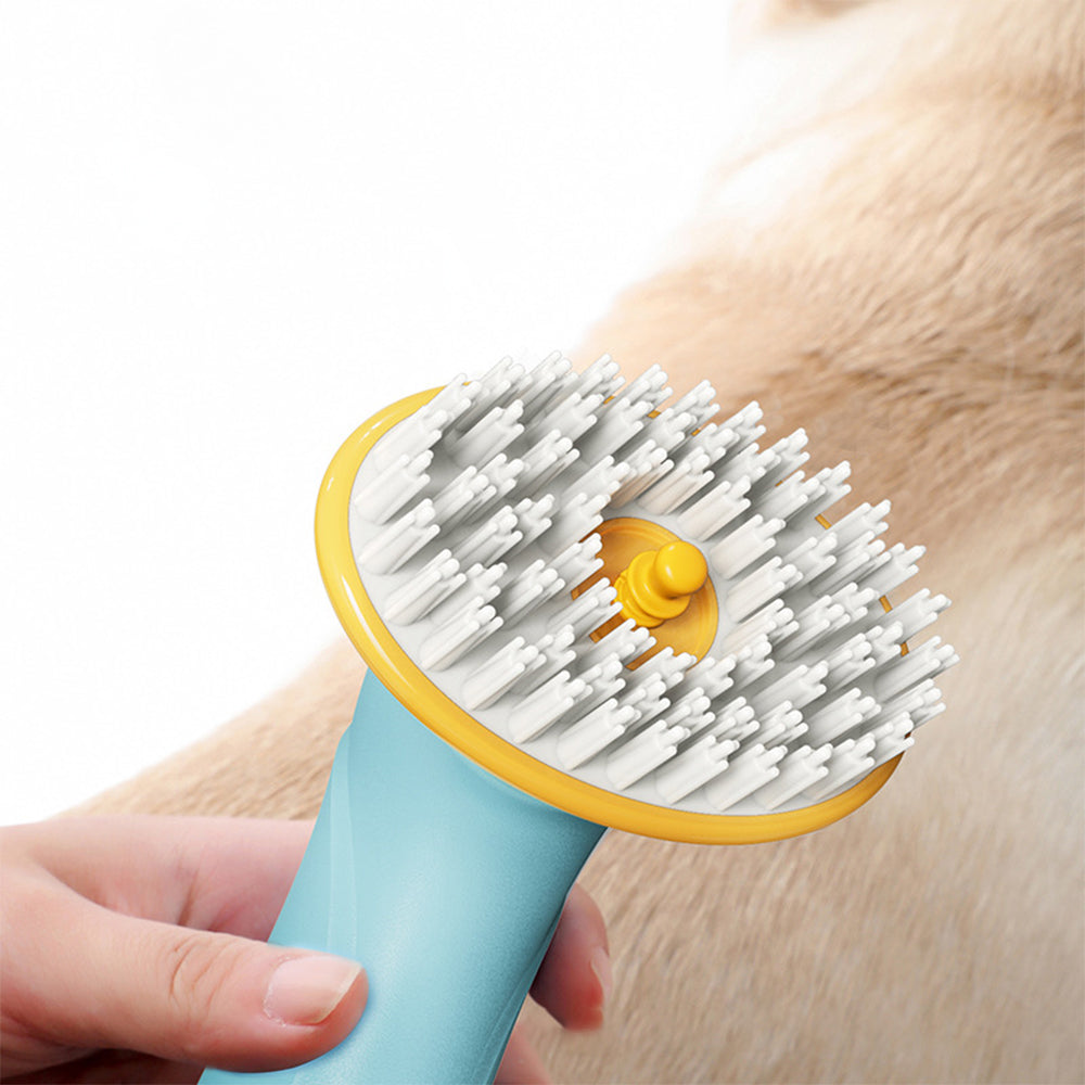 2X Pet Bath Grooming Brush with Shampoo Dispenser