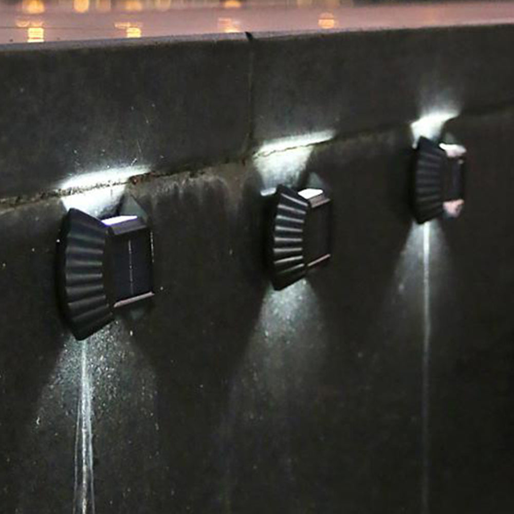 4Pcs Solar Wall Lamp Garden Night Lights White Lights