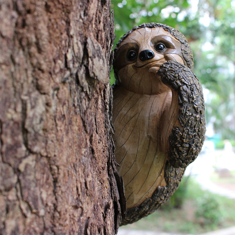 Sloth Tree Hanging Sculpture Garden Statues