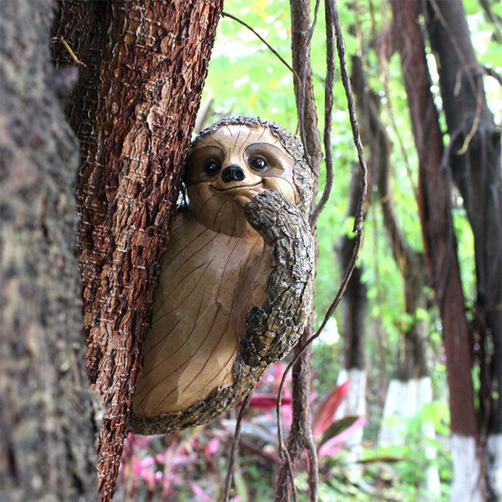 Sloth Tree Hanging Sculpture Garden Statues