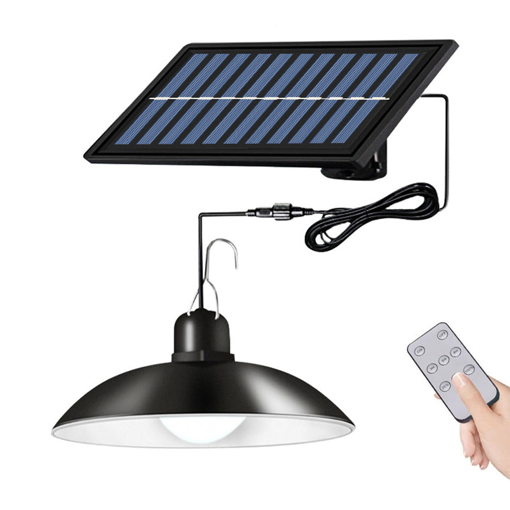 Solar Shed Lights Hanging Light with Remote Control White