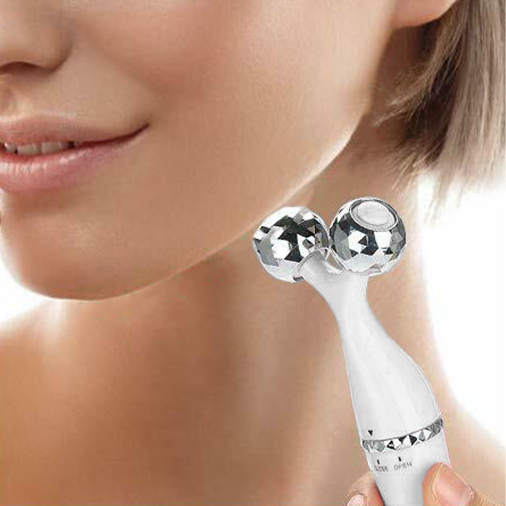 Electric Face Roller Massager White