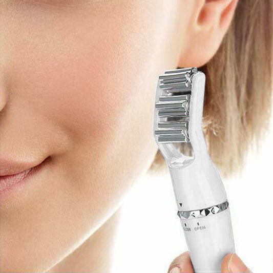 2X Electric Face Roller Massager White Rose Red