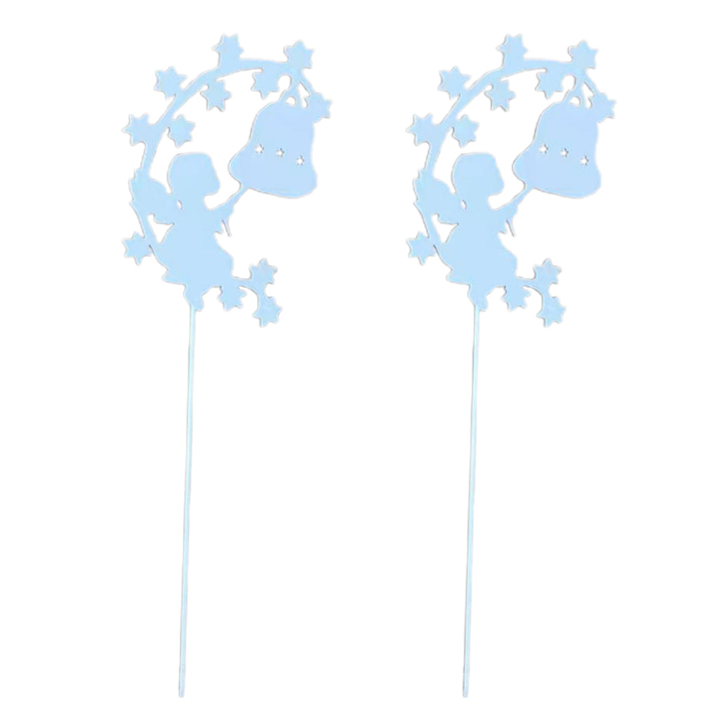 2X Garden Art Metal Garden Sculptures Statues White