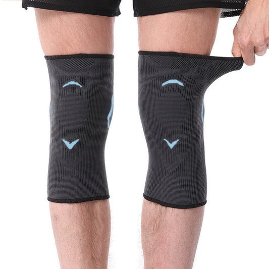 Two Pairs Sport Knee Brace Black Blue L Size