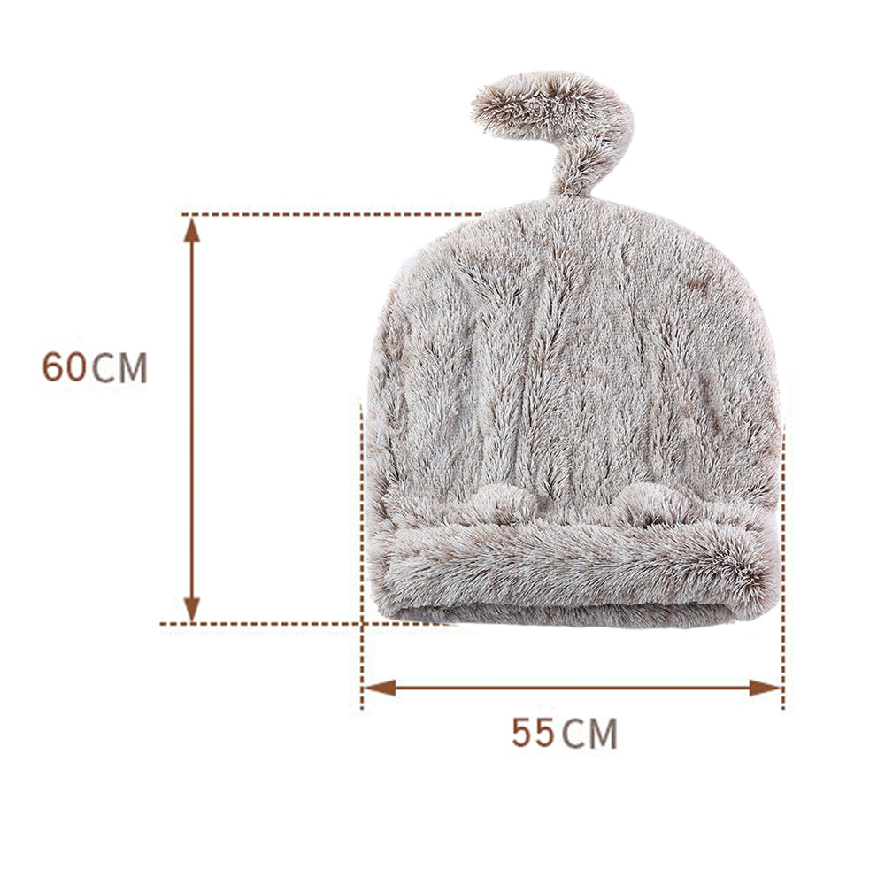 Winter Plush Pet Sleeping Bag Coffee