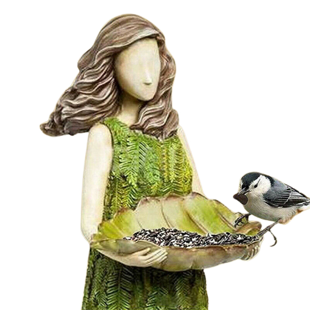 30cm Resin Statue Garden Bird Feeder