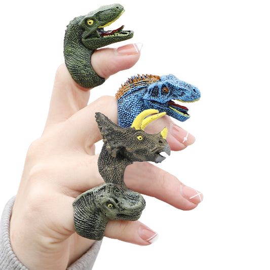 12Pcs Children Dinosaur Finger Ring Toys