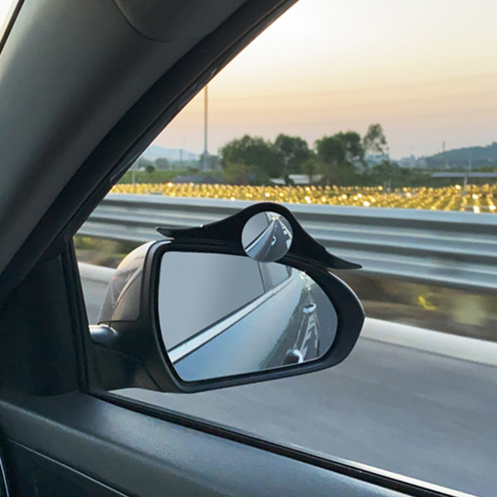 2Pcs Adjustable Blind Spot Car Mirror Rear View Mirrors Rain Visor