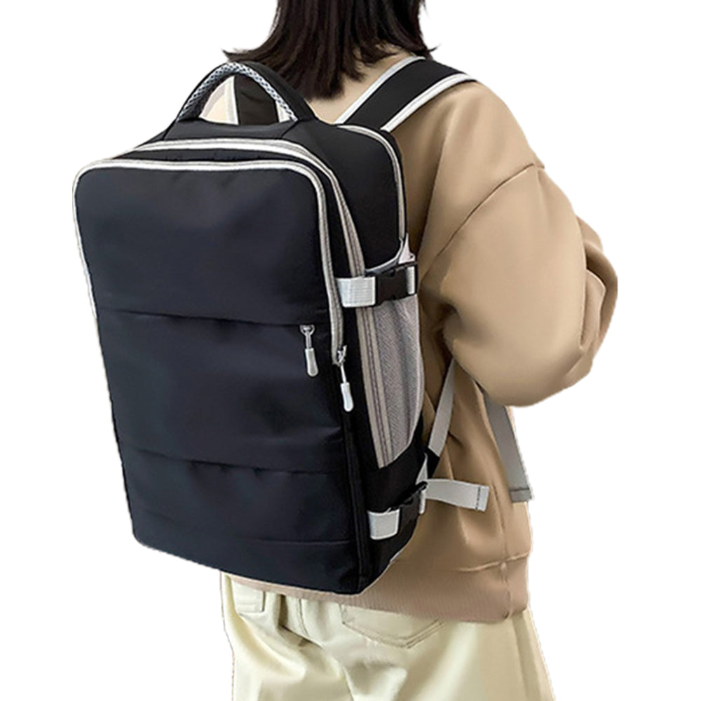 Water Resistant Mommy Bag Diaper Bag Travel Backpack with USB Port Black
