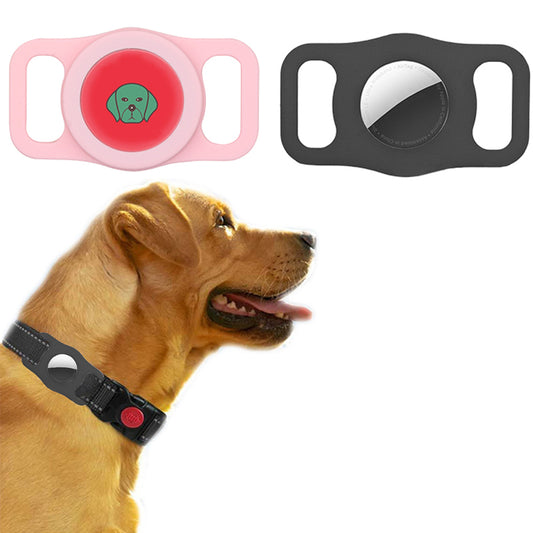 2X DIY Writable Protective Case Compatible with Airtag Tracker Black Pink