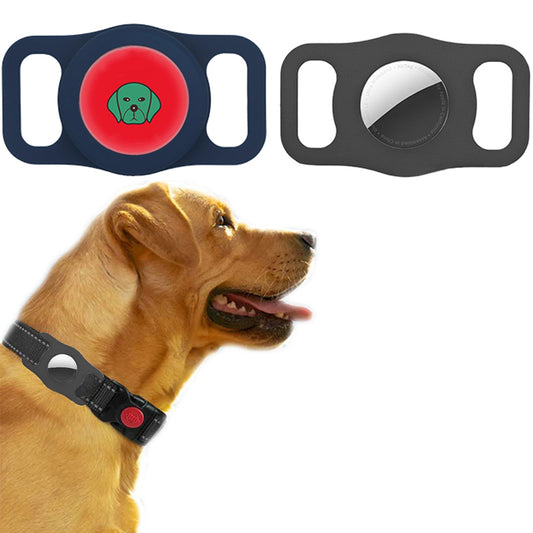 2X DIY Writable Protective Case Compatible with Airtag Tracker Black Navy Blue