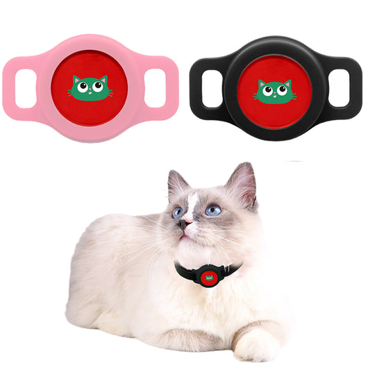 2X DIY Writable Protective Case Compatible with Airtag Tracker Black Pink