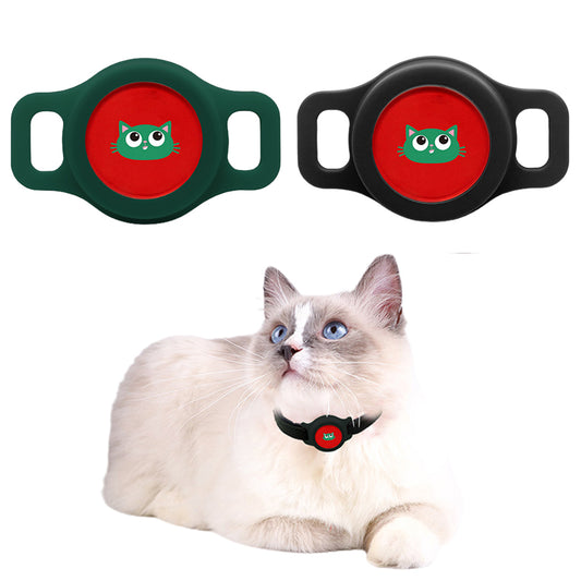 2X DIY Writable Protective Case Compatible with Airtag Tracker Black Green