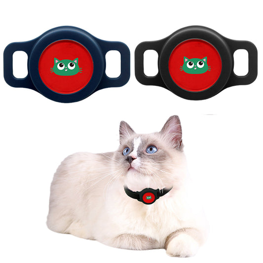 2X DIY Writable Protective Case Compatible with Airtag Tracker Black Navy Blue