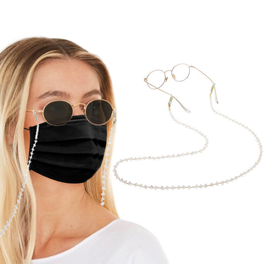 2X Mask Chain Sunglass Lanyard Gold Silver