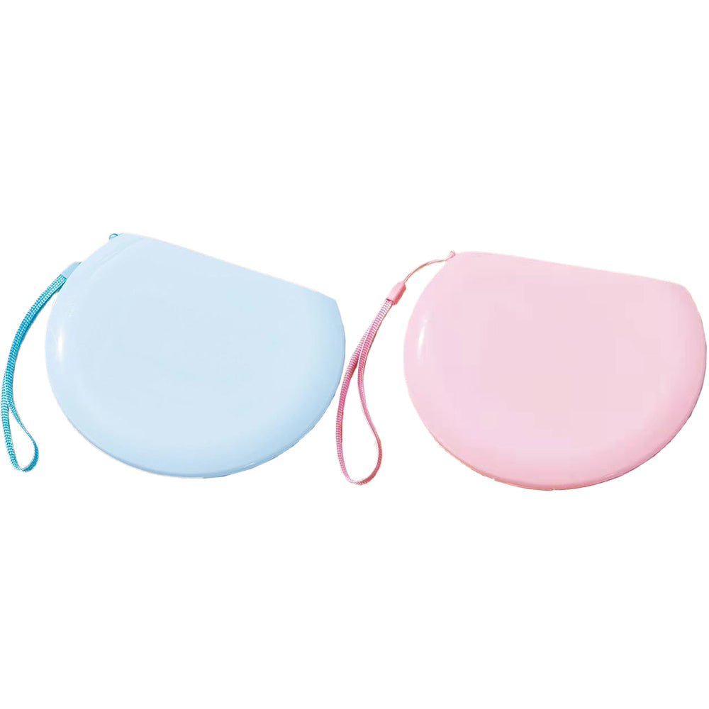 2Pcs Face Mask Storage Case Blue PinK