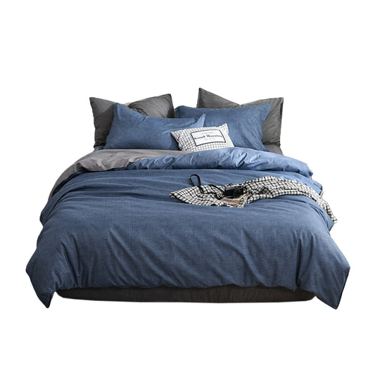 Queen Quilt Cover Bedding Set Blue