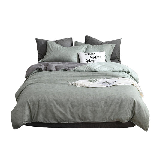 King Quilt Cover Bedding Set Green