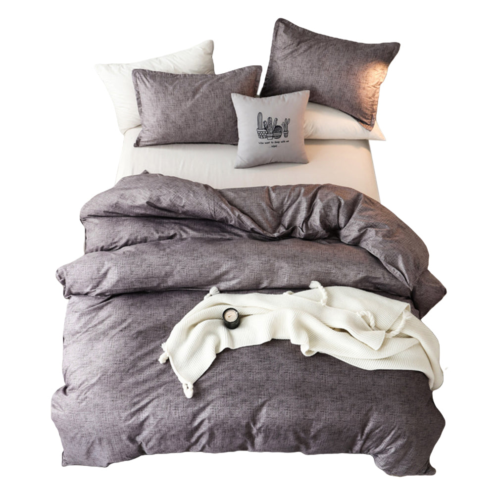 Double Quilt Cover Bedding Set Grey