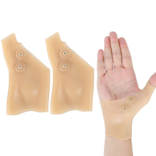 2 Pairs Silicone Magnetic Wrist Brace Gloves