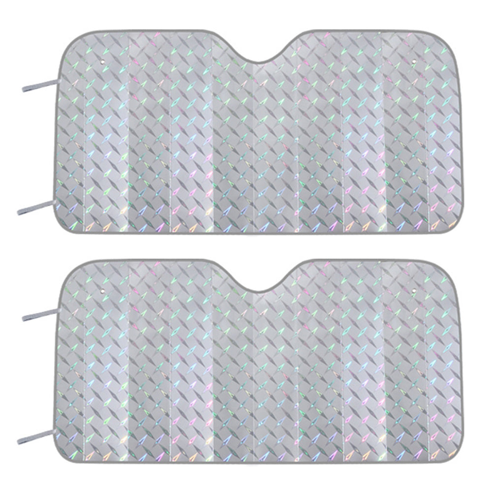 2Pcs 130x70cm Car Front Windscreen Sunshade Sun Visors