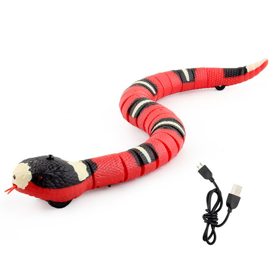 Pet Electric Induction Snake Toy Obstacle Avoidance Trick Toy Cat Teaser Toy