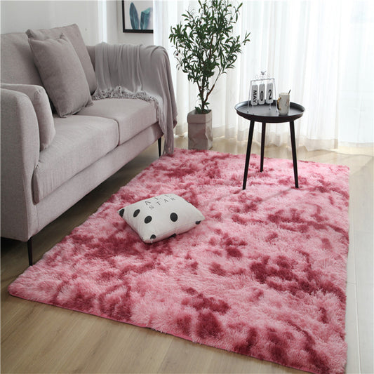 200x160cm Dye Fluffy Plush Rug Floor Carpet Red