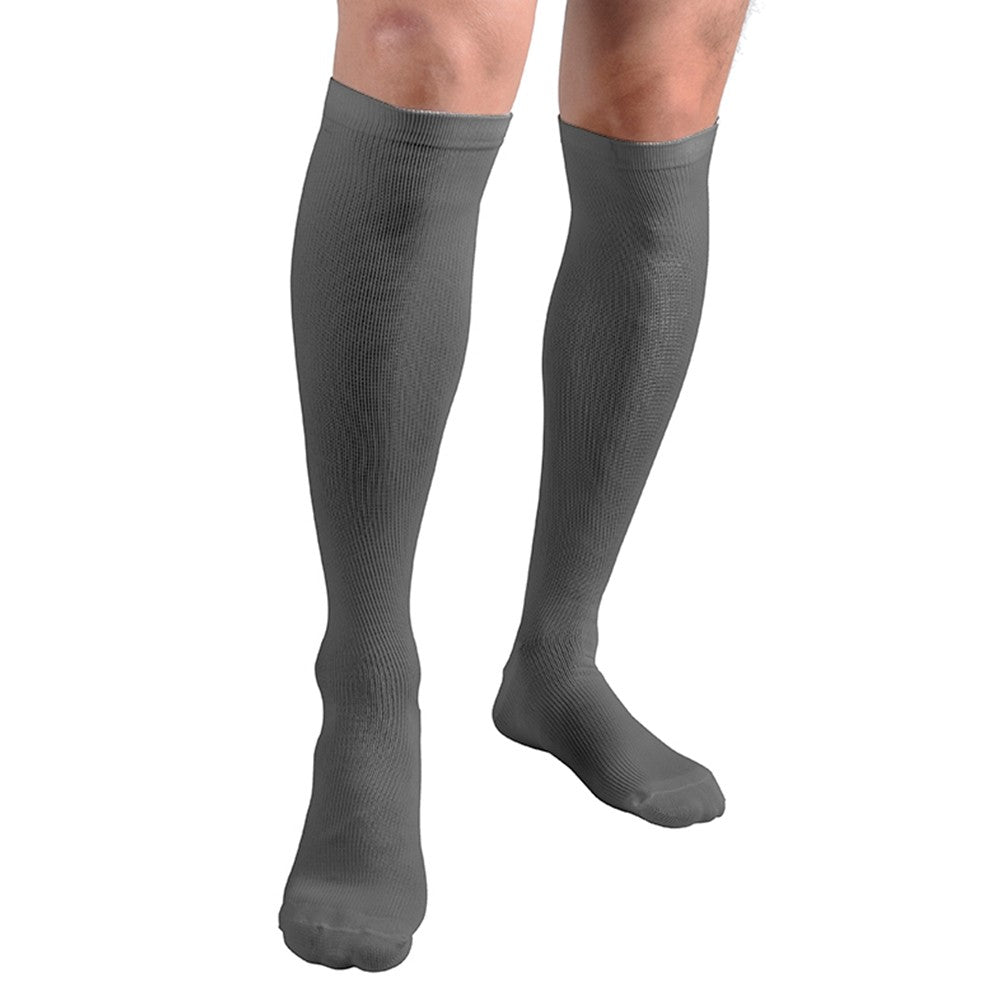 3 Pairs 15-20mmHg Solid Color Knee Length Compression Socks Running Socks L-XL