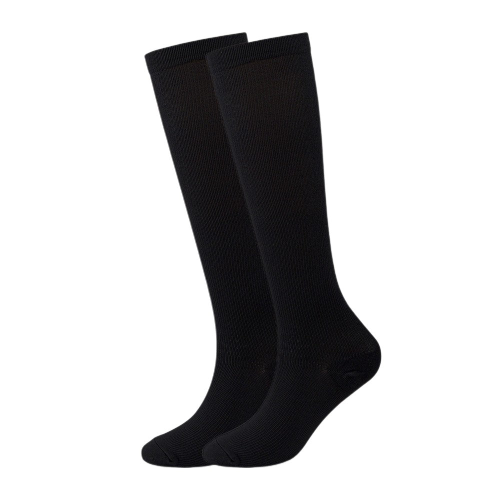 3 Pairs 15-20mmHg Solid Color Knee Length Compression Socks Running Socks S-M