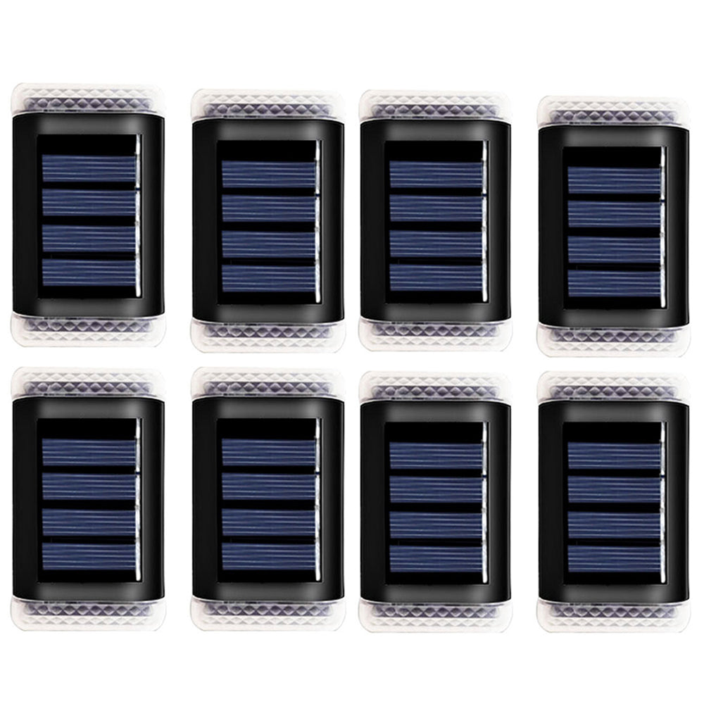 8Pcs Solar Step Lights Wall Lamp Multicolor Light