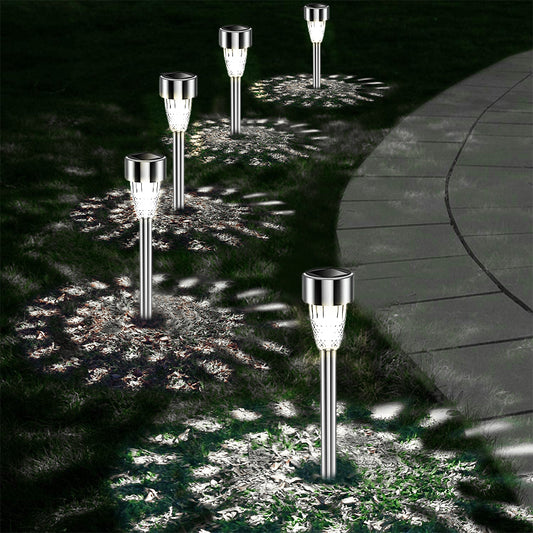 8Pcs Solar Powered Lamps Ground Lights White Light