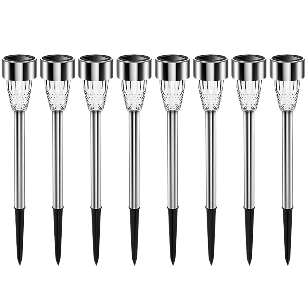 8Pcs Solar Powered Lamps Ground Lights Warm Light
