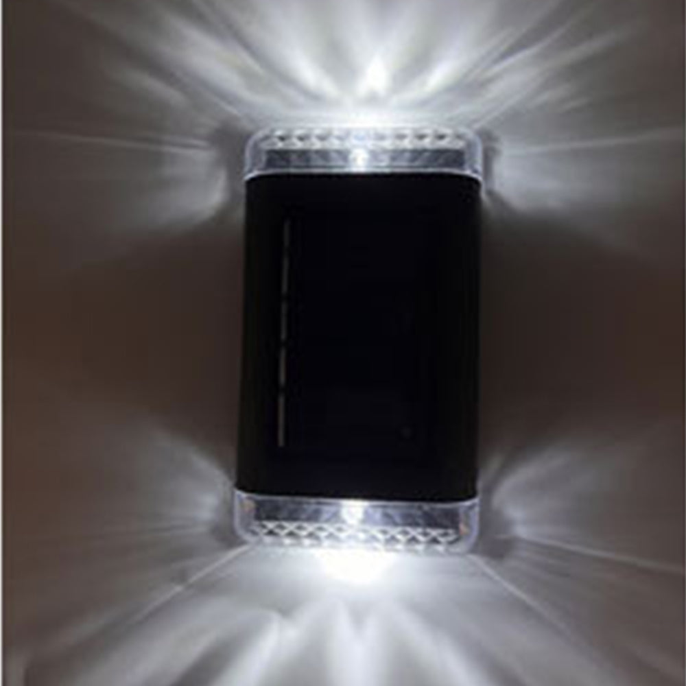 8Pcs Solar Step Lights Wall Lamp White Light and Warm Light