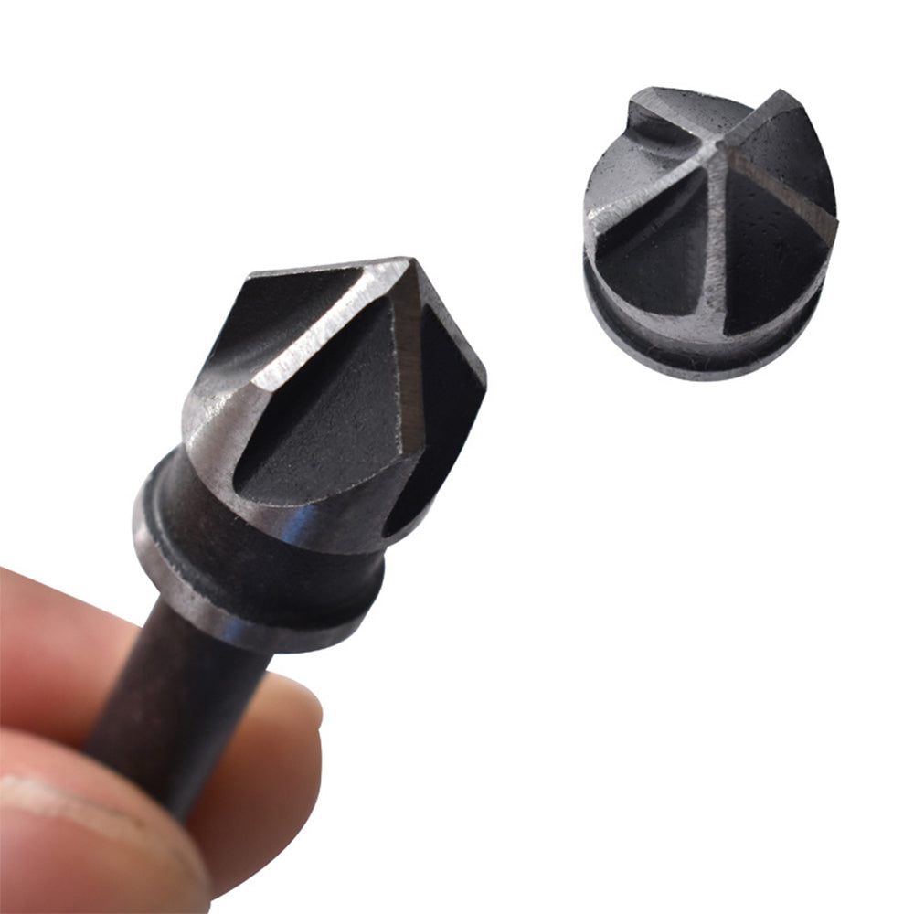 Set of 3Pcs Round Shank 5 Flute Countersink Drill Bit