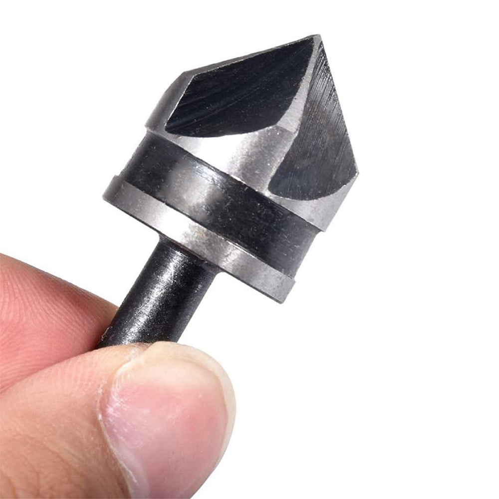 Set of 3Pcs Round Shank 5 Flute Countersink Drill Bit