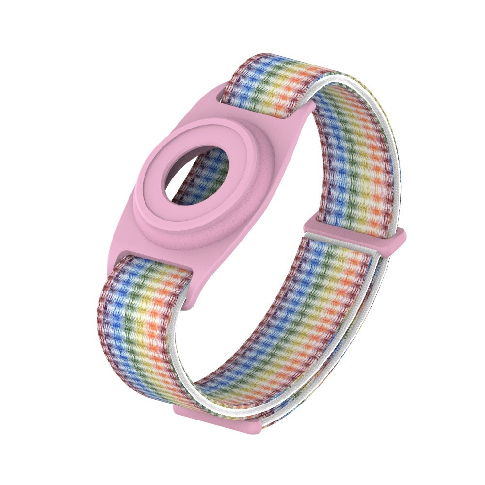 2Pcs Wristband Strap Tracker Protective Case for Airtag Green Pink