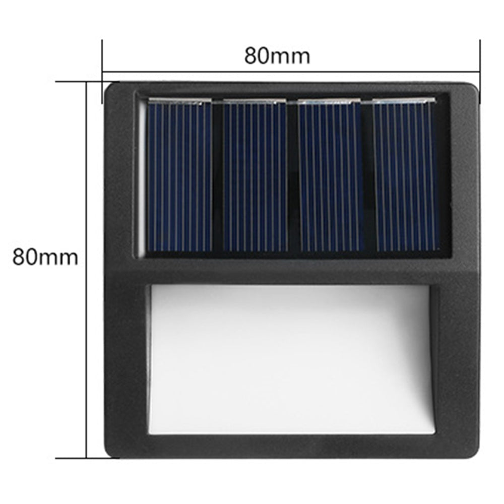 4Pcs Solar Powered Step Lights Fence Lamp White Light
