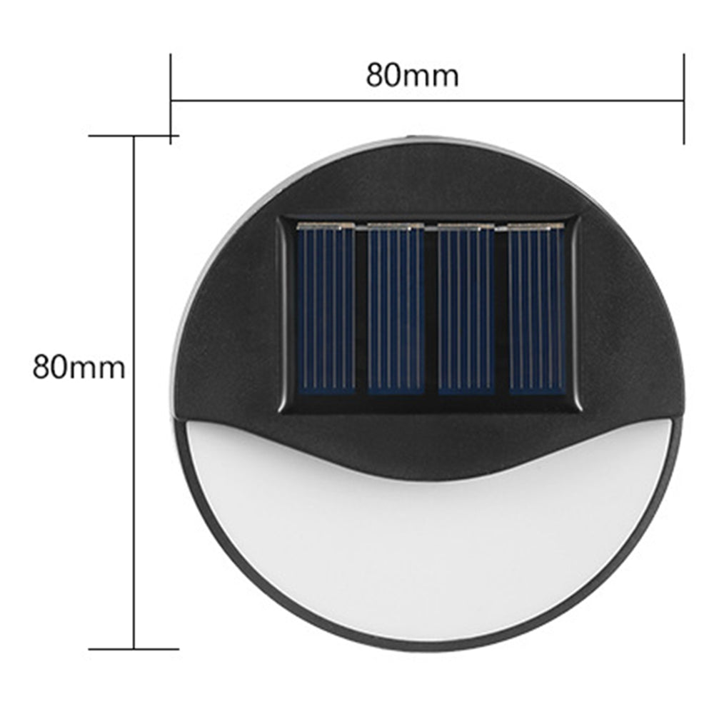 4Pcs Solar Powered Step Lights Fence Lamp Warm Light