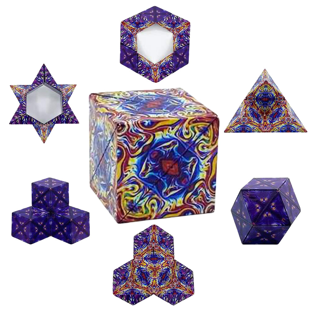 3D Magic Cube Puzzle Shape Shifting Box Flame Pattern