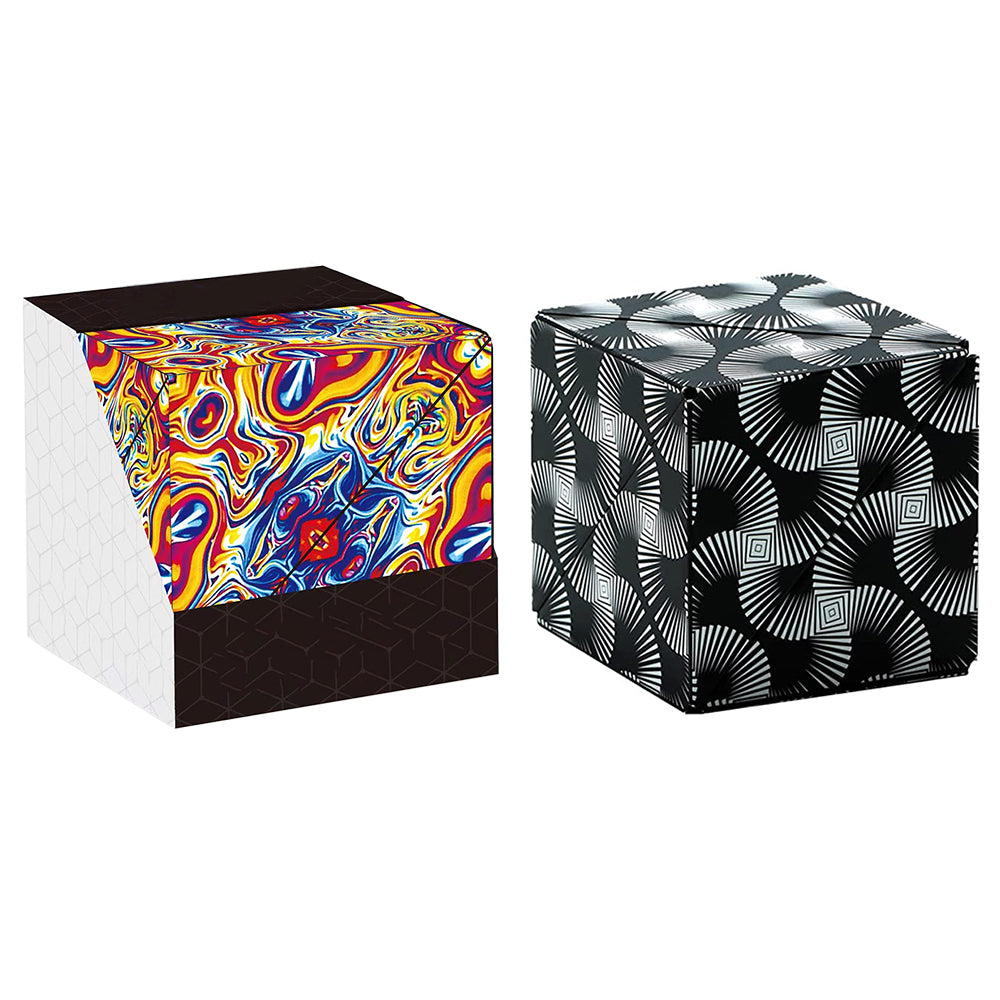 2Pcs 3D Magic Cube Puzzle Shape Shifting Box