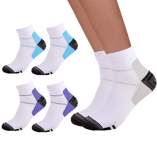 3 Pairs 15-20mmhg Compression Short Socks Sport Cycling Running Socks S-M