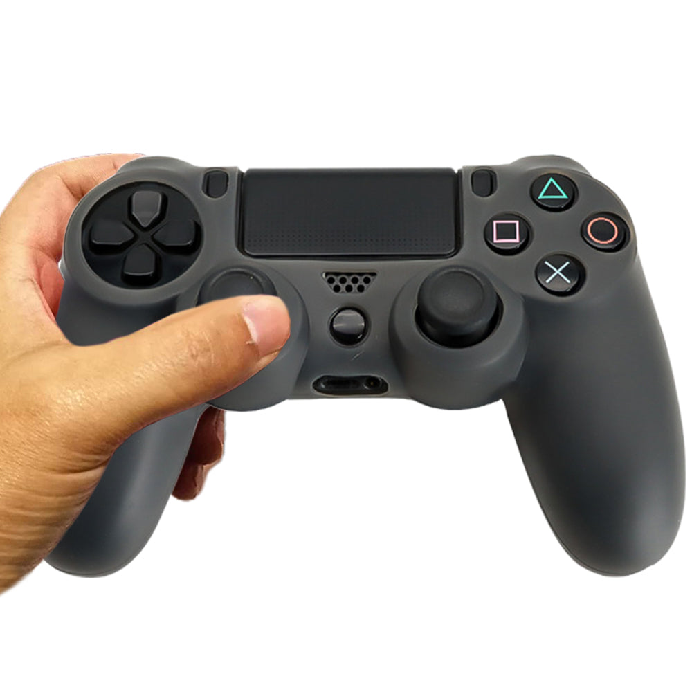 2 X Silicone Cover Grip Protective Case for Playstation PS4 Controller Purple Black