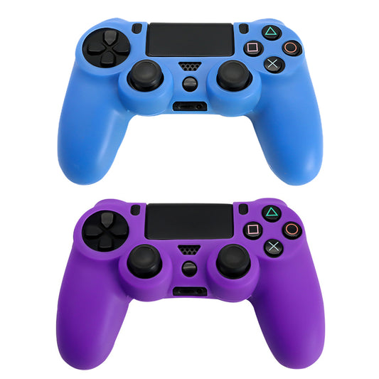 2 X Silicone Cover Grip Protective Case for Playstation PS4 Controller Purple Blue