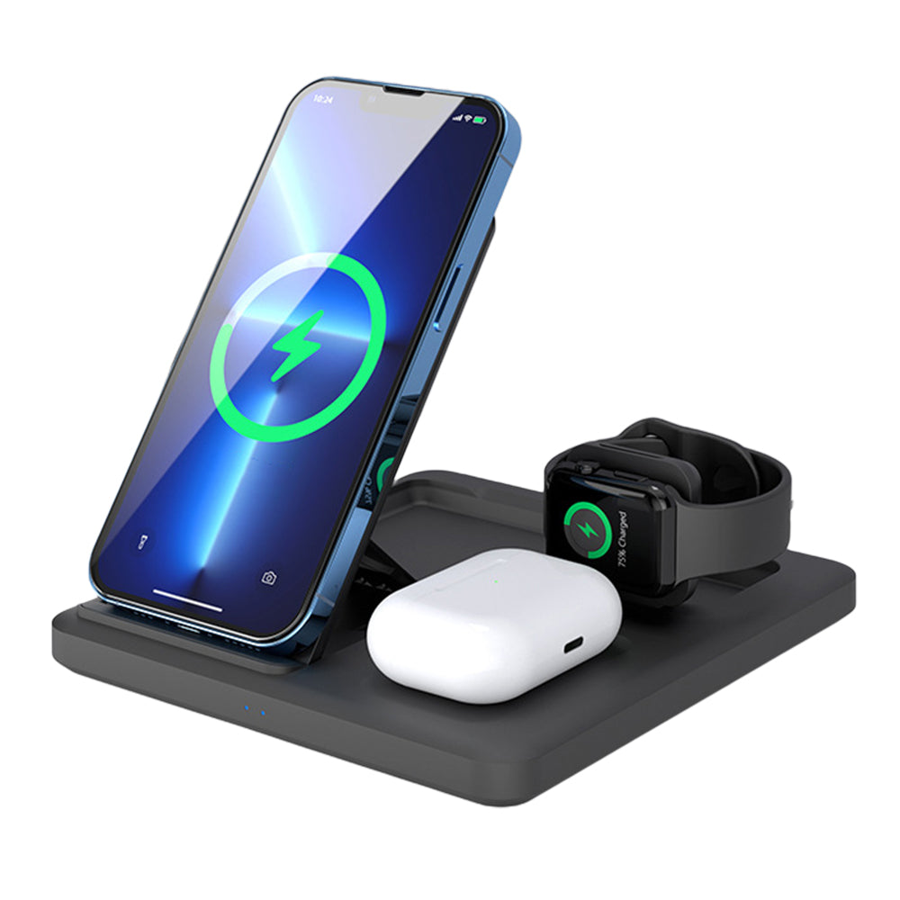 3 in 1 Qi Wireless Charger Fast Charging Dock Station for iPhone Apple Watch Airpods